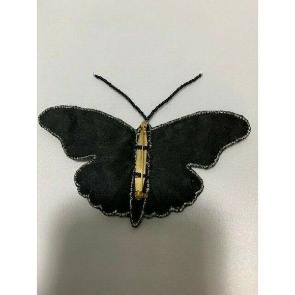 Vintage Rena Lange Beaded Butterfly Brooch - Picture 3 of 4